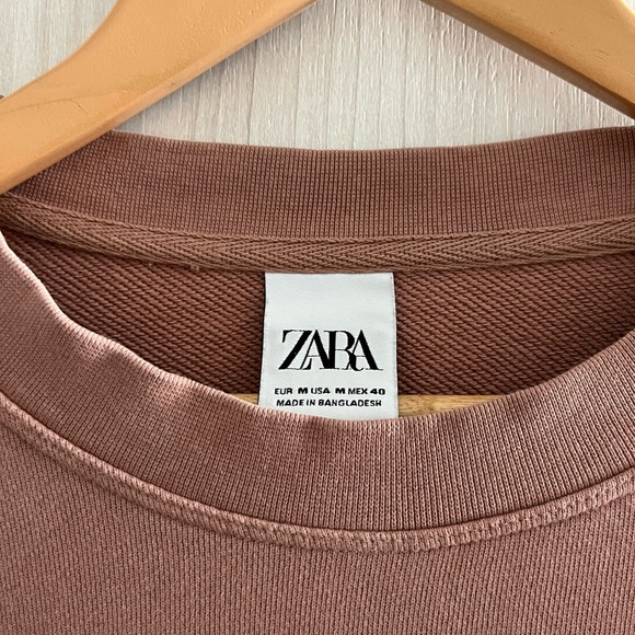 Zara washed out Pink crewneck Sweater. Size M - Picture 2 of 2